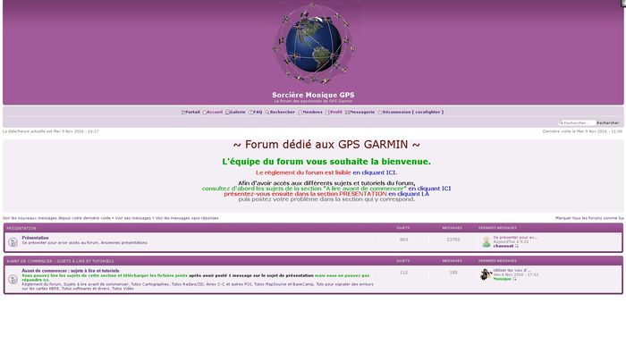 forum depannage de gps garmin